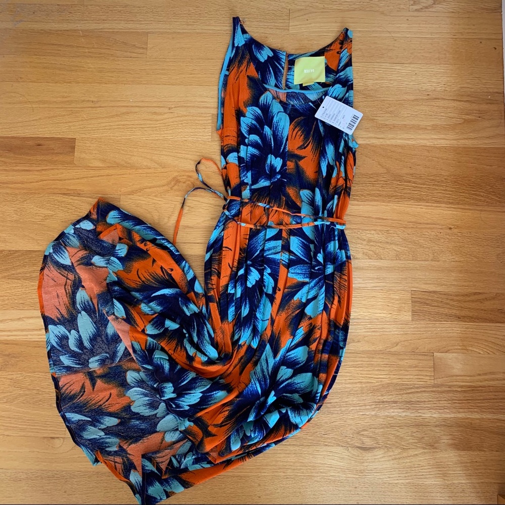 Anthropologie high low floral print dress. Size 0.
